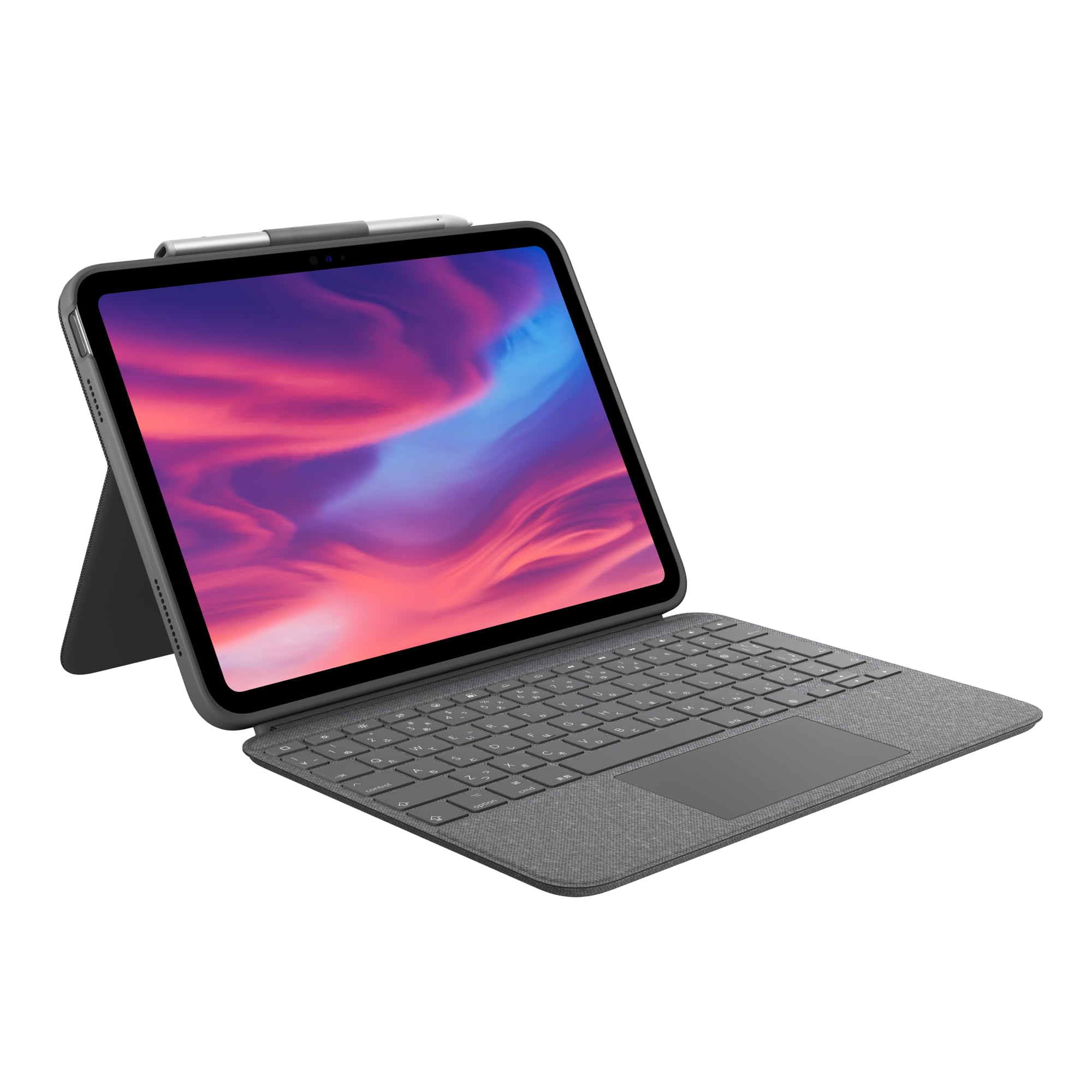 ロジクール iPad 11 インチ A16 & 10.9 インチ 第10世代 対応 トラックパッド付き キーボード付き ケース Combo Touch iK1059GRA 日本語キーボード スマートコネクタ バックライト 国内正規品 2年間メーカー保証 オックスフォードグレー商品画像