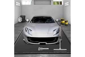 Garage Floor Mat 7'9" x 18' Upgraded Imitation Leather Non-Slip Containment Mat Waterproof Garage Floor Mat for Under Car Hea