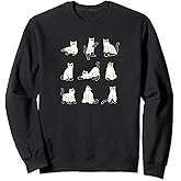 Funny Halloween Ghost Cats for women kids Sweatshirt