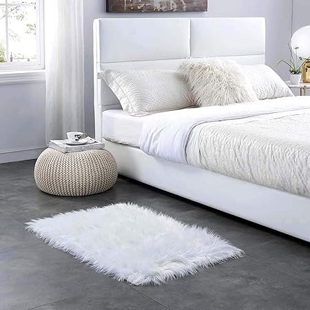 Tapete branco para quarto grande Clearance