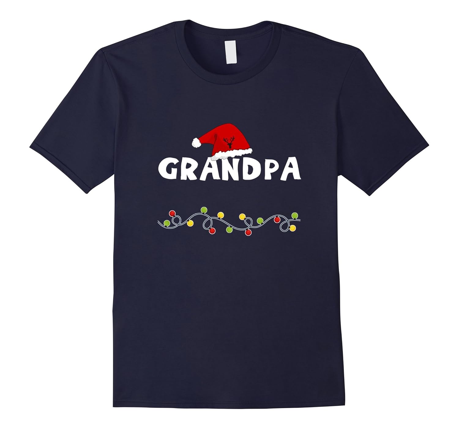 Santa Grandpa Christmas T Shirt, Fun Matching Family Tees, D-Rose