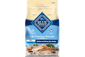 Blue Buffalo Life Protection Formula Puppy Dry Dog Food with DHA and ARA, Made with Natural Ingredients, Chicken & Brown Rice Recipe, 5-lb Bag