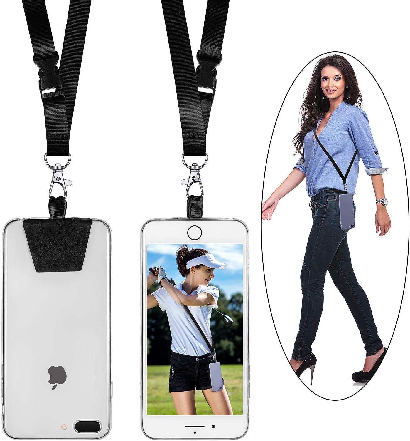 Frienda 2 Pieces Cell Phone Lanyard Crossbody Phone Lanyards with