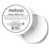 Mehron Makeup Clown White Lite | Professional Face Paint & Body Paint | White Cream Face Paint for Clown Makeup, Stage, Film, Cosplay, Mime, & Halloween 2 oz (56g)