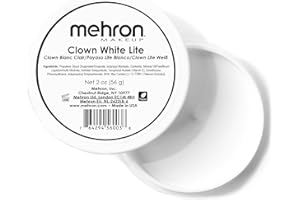 Mehron Makeup Clown White Lite | Professional Face Paint & Body Paint | White Cream Face Paint for Clown Makeup, Stage, Film, Cosplay, Mime, & Halloween 2 oz (56g)