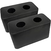 2 Pack Reinforced Rubber Dock Bumper 6&rdquo; x 3.25&rdquo; x 3&rdquo; inch - Molded Rectangle Buffer for Semi, Truck, Trailer, Flatbed (2 Pack)