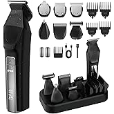 Yineel HC600 Beard Trimmer for Men, All-in-One Cordless Grooming Kit, Waterproof Electric Razor & Hair Clipper for Face Mustache Body Nose Hair Trimming, Precision Blades, Gifts for Men Barber