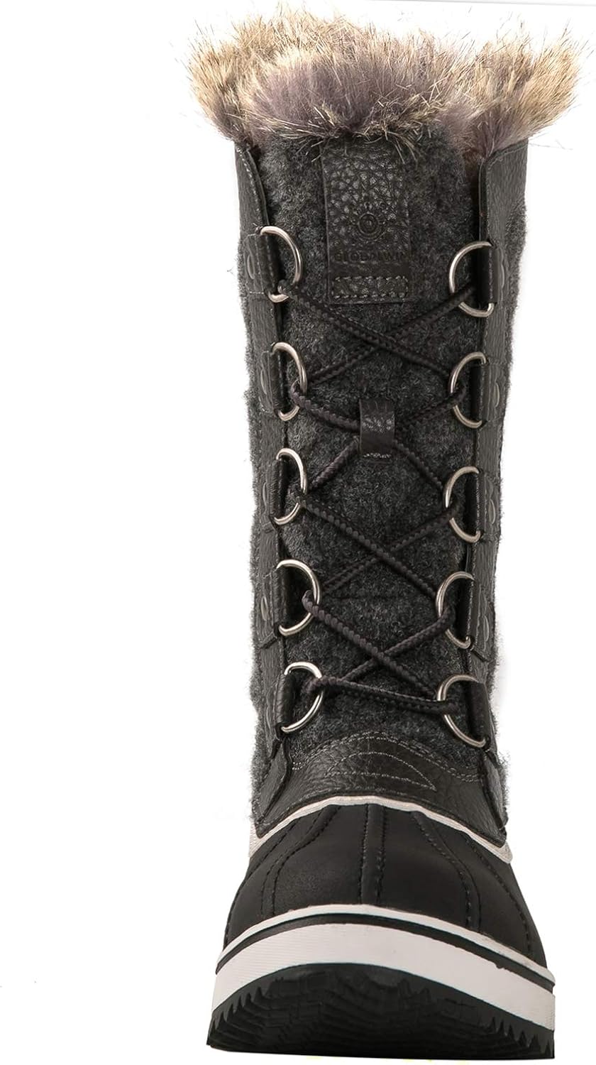  | GLOBALWIN Women's Asymmetrical Mid-Calf Fashion Snow Boots | Snow Boots