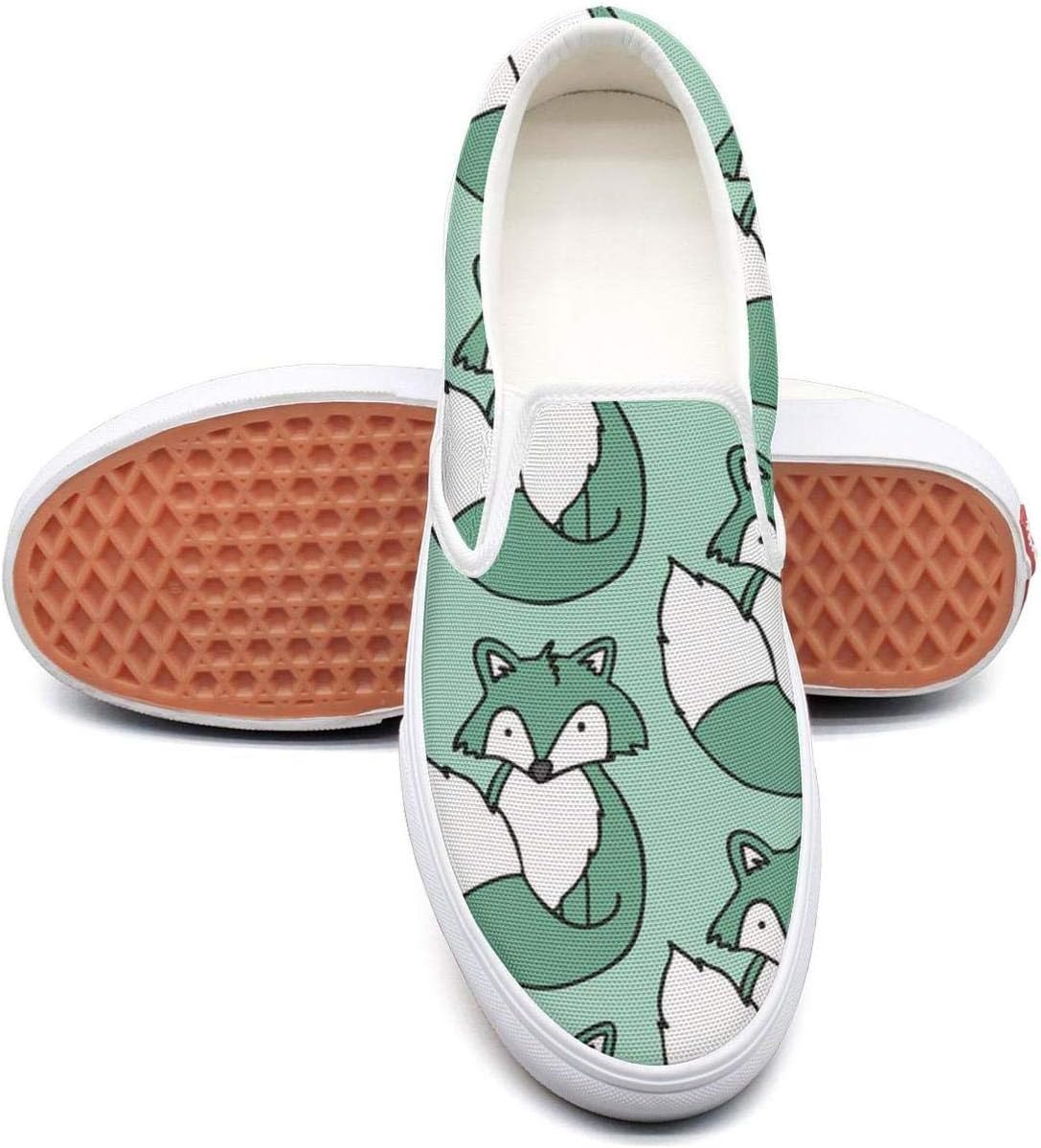 Mint Blue Cute Fox Women Fashion Print 