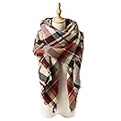 Spring Fever Cozy Plaid Long Winter Shawl Lattice Oversized Blanket Scarf Wrap A04