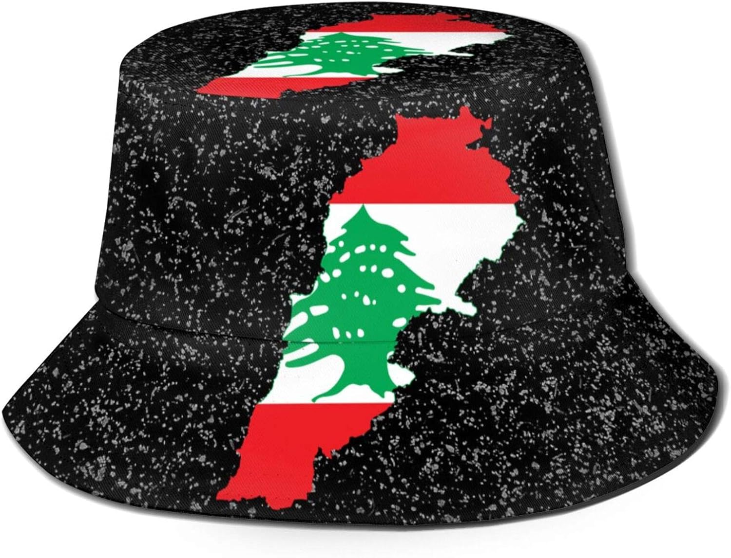 Flag Map of Lebanon Unisex Stylish Bucket Hat Fisherman Hat