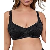 Women's Balconette Push Up Bra Unlined Underwire Sexy Lace Demi Square Neck Plus Size Bras