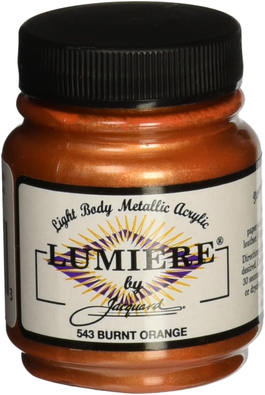 Jacquard Lumiere Metallic Acrylic Paint 2.25oz-Burnt Orange: Amazon.co