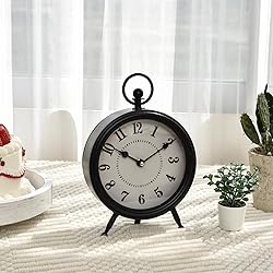 Vintage Decorative Desk and Shelf Clock, Rustic