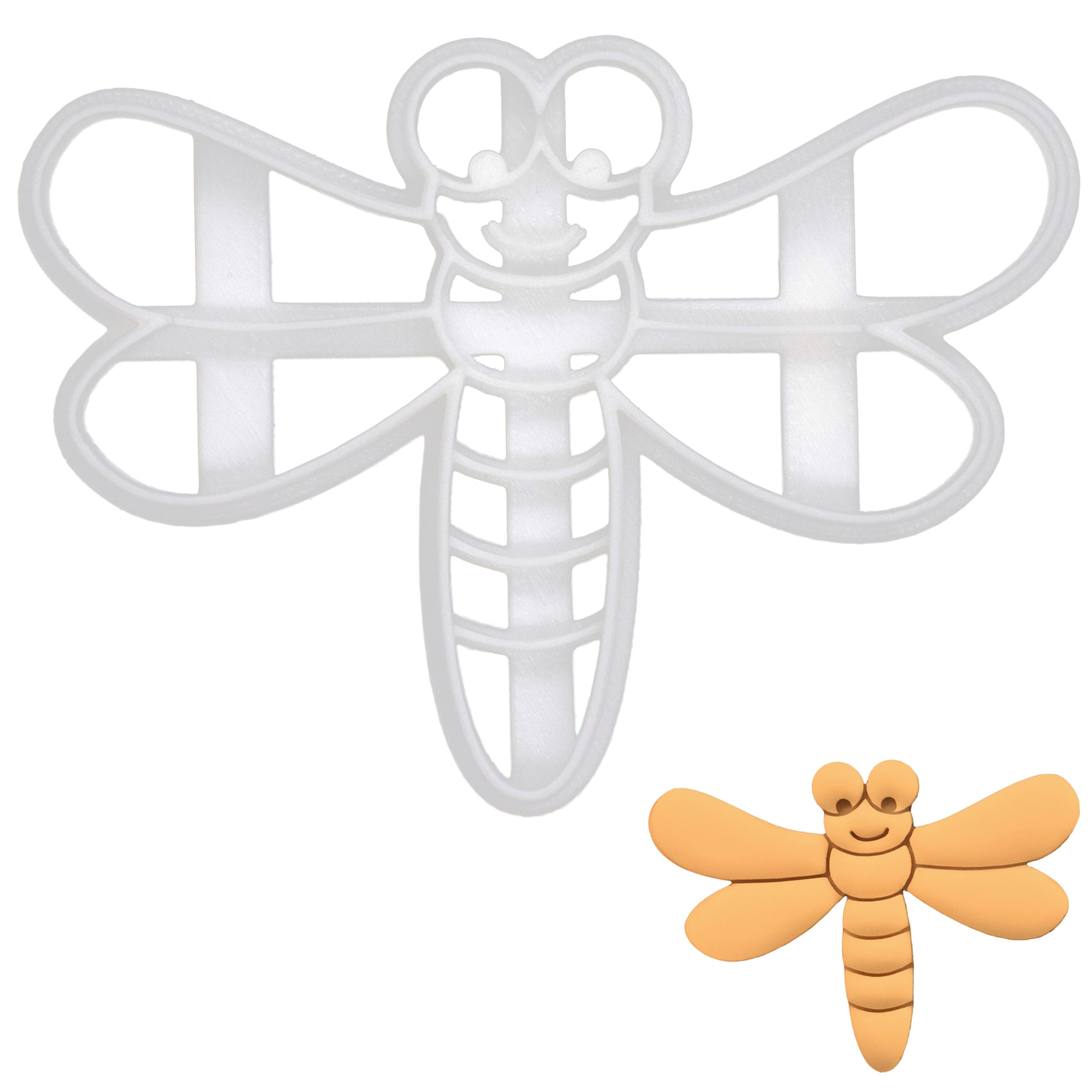 BAKERLOGY Dragonfly Cookie Cutter - Detailed Biscuit Cutter Design for Baking and Crafts, Ideal on Fondant, Dough, Clay