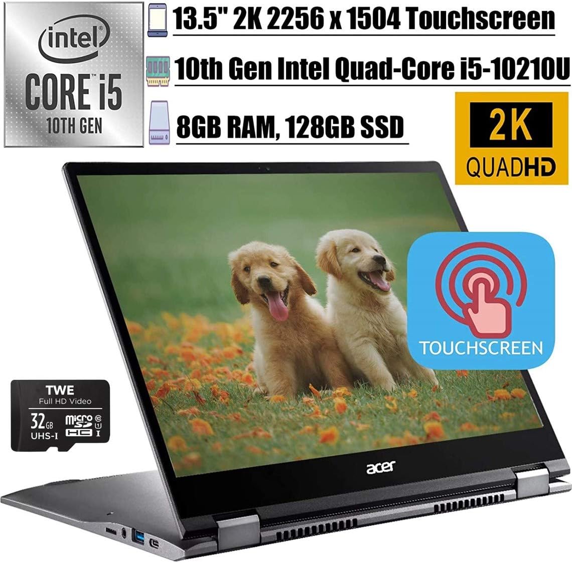 Acer Chromebook Spin 713 Latest 2-in-1 Laptop, 13.5