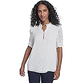 Tommy Hilfiger Womens Puff Sleeve Blouse
