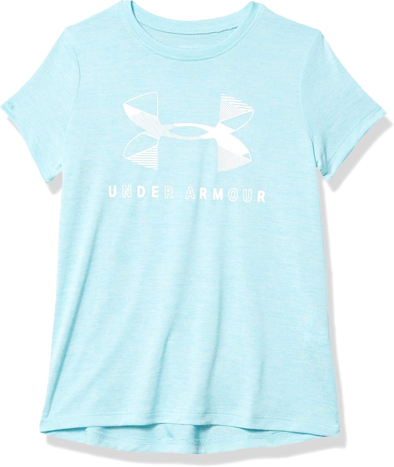 Under Armour Girls Big Logo Twist Short Sleeve Training Workout T-Shirt: Clothing