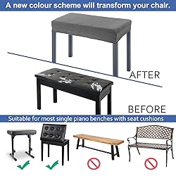 BUYUE Luxury Piano Bench Cover, (20"- 27") L x