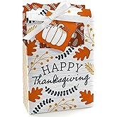 Big Dot of Happiness Happy Thanksgiving - Fall Harvest Party Favor Boxes - Set of 12