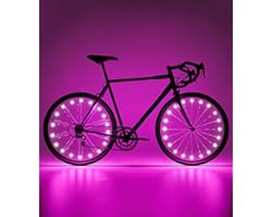 IGYLAR Rechargeable Bike Wheel Lights 2 Tire Pack, Bright Color with 2 Extra Night Refletive Bands, IPX5 Waterproof, Suitable