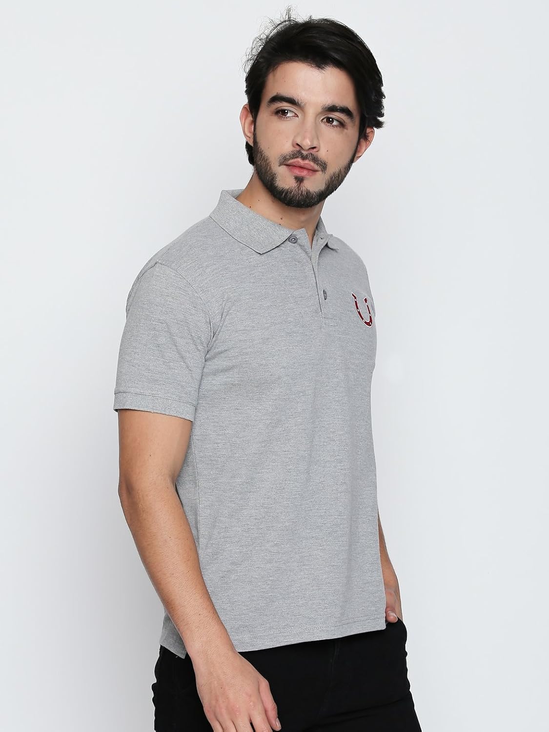 blacksmith black polo cotton tshirt for men