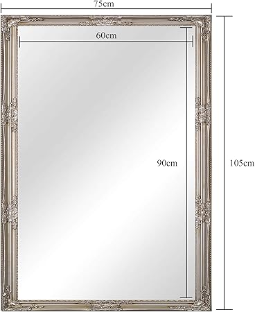 Fb Funkybuys Modern Large Sliver Antique Wall Mirror Shabby Chic