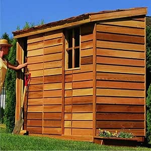 amazon.com : cedar shed 8 x 3 ft. yardsaver storage shed