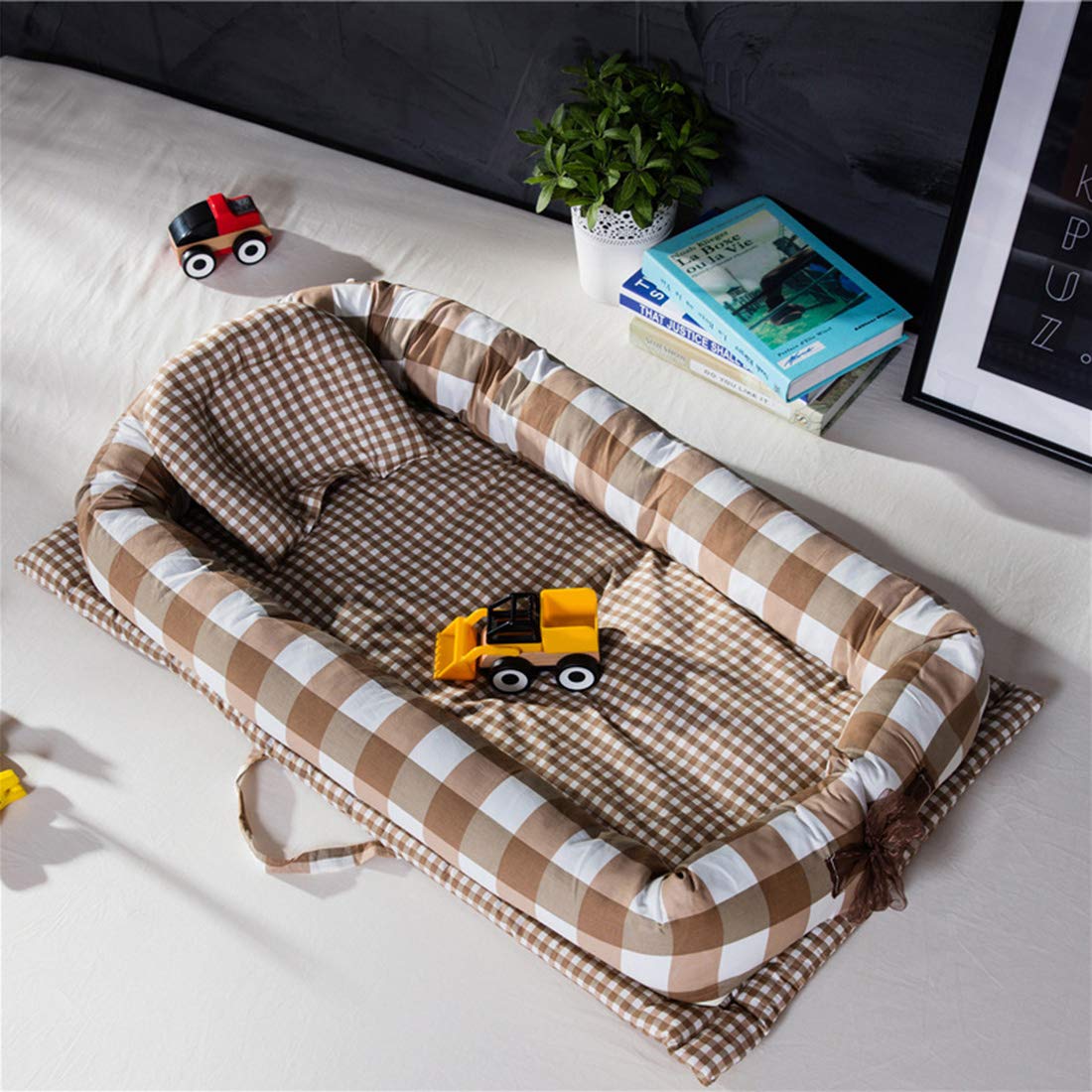 gd In Tongji Reducteur De Lit Bebe Coussin Cale Bebe 100 Coton Portable Doux Et Respirant 90 X 55 X 15cm0 24 Mois Ameublement Et Decoration Cale Bebes