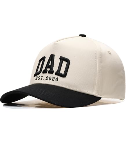 Dad 2027 Parents 2027 Dad est 2027 Adjustable Printed Baseball Hat