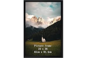 Giftgarden 24x36 Poster Frame Black, Display 36x24 Picture for Wall, Single