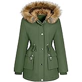 UMIPUBO Womens Winter Coat Puffer Jackets Fleece Lined Parka Warm Thicken Coat Trendy Overcoat With Pockets and Fur Hood