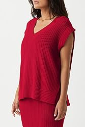 Saodimallsu Womens V Neck Sweater Vest Oversized