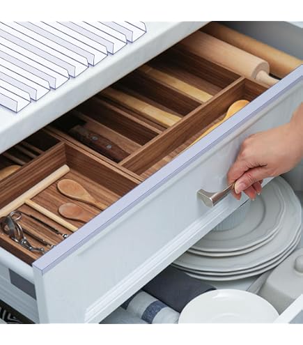 10-Pack 18" Clear Cabinet Edge Protectors - 0.65" Thick PVC Drawer Guards For Kitchen, Bathroom & Office Furniture