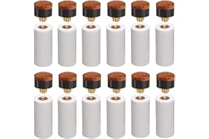 Kulannder 12MM Hard Billiard Cue Tips Brass Screw-on Replacement Tips with Pool Cue Stick Ferrules for Snooker Pool Cues (12 