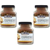 DeLallo Instant Espresso Powder, For Baking and Drinks,100% Dark Roast Coffee, Naturally Caffeinated, Kosher, Vegan, Non-GMO, Peanut Free, 1.94 oz Jar, (3 Pack)