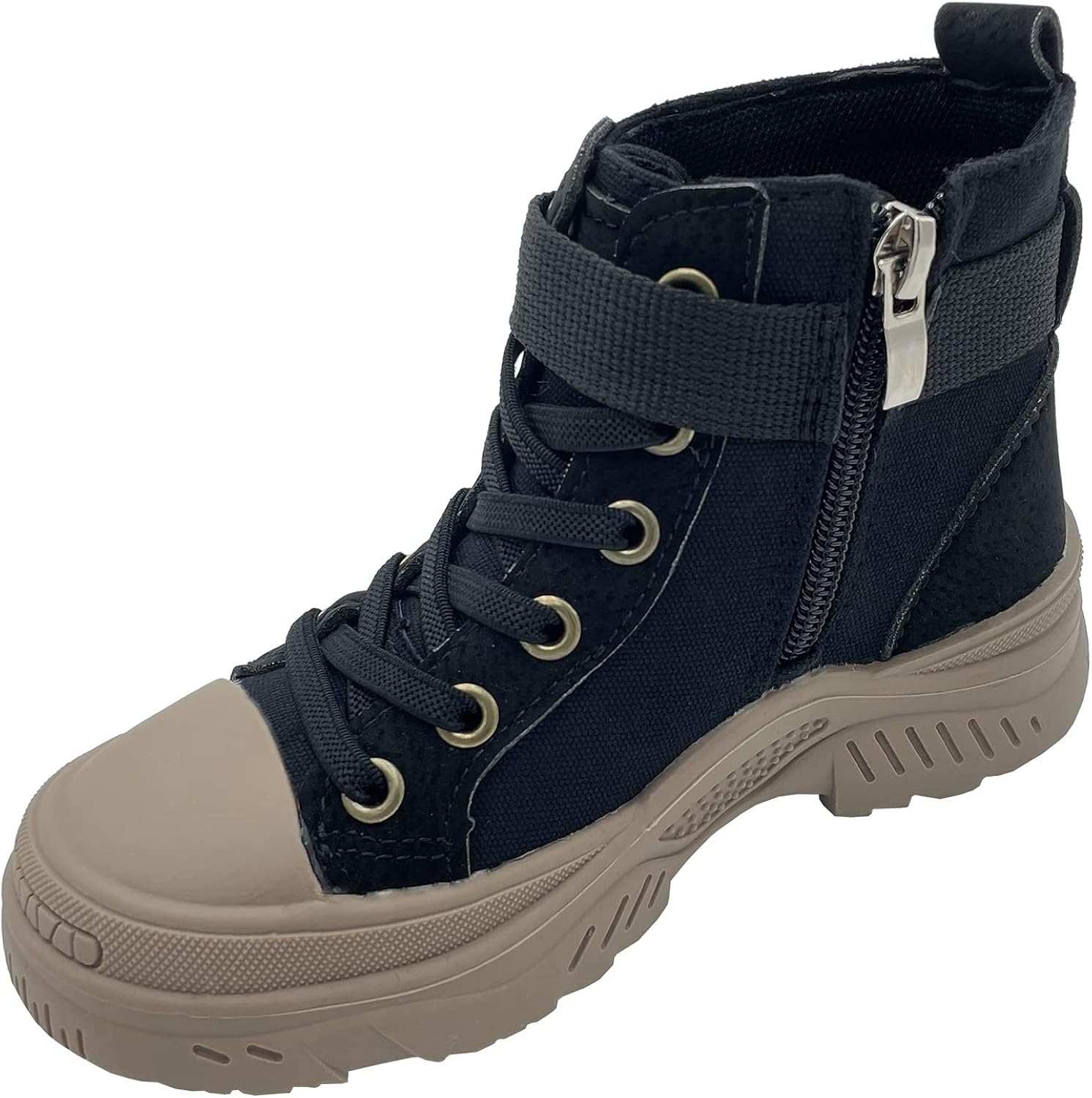 Kids Boys Girls Outdoor Laceup Canvas Tactical Combat