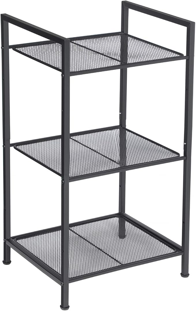 SONGMICS Bathroom Shelf, 3Tier Storage Rack, for Bathroom, Living Room