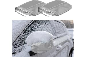 ASUBHA 2 PCS Car Side Mirror Snow Cover, Waterproof Side View Mirror Covers, Snow Ice Mirror Covers, Car Mirror Accessories Mirror Snow Cover Fit for All Cars