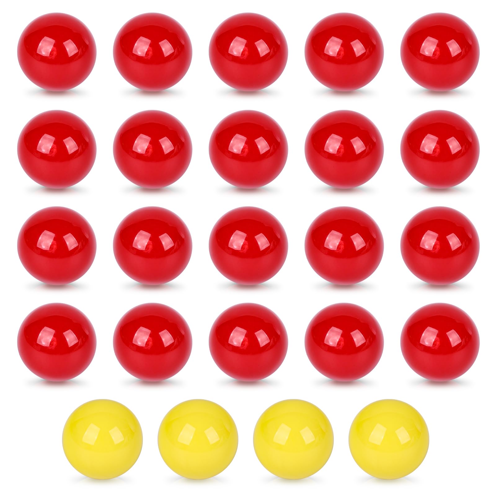 Photo 1 of POPLAY Hungry Hippos Game Balls, 24PCS Replacement Marbles for Kids Board Games, Marble Run Toys, Chinese Checkers Ball (20 Red Balls with 4 Extra Yellow One)