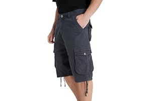 JAWERU Cargo Shorts for Men Loose Relaxed Fit Hiking Outdoor Pants with Multi Pockets