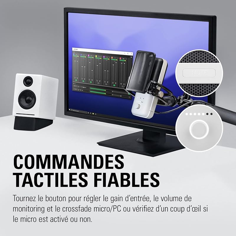 Wave:3 White – Micro à condensateur USB
