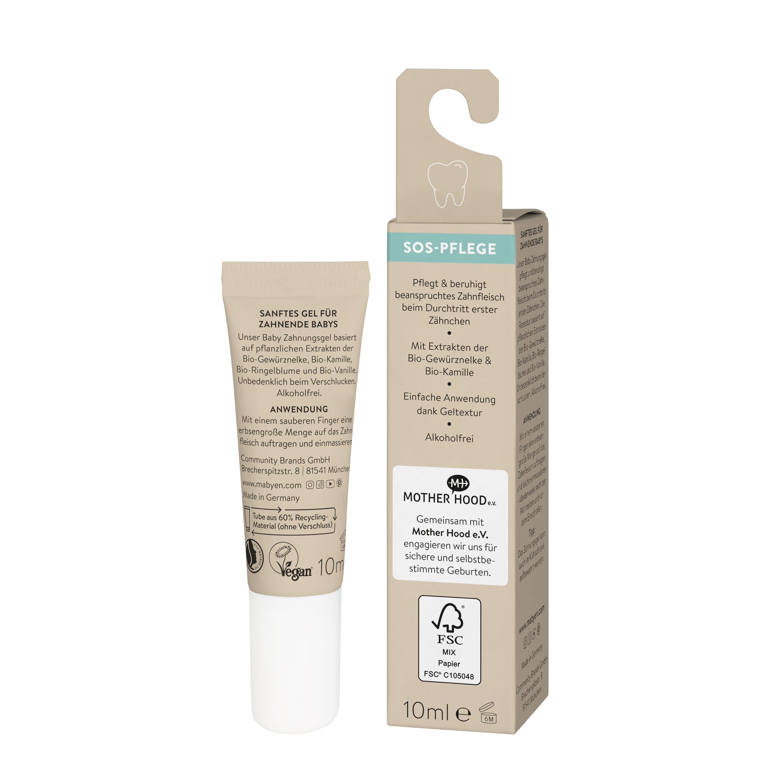 MABYEN Baby Zahnungsgel Säuglinge 10ml | Zahnfleisch Gel mit pflegenden Inhaltsstoffen - Ohne Alkohol - ab der Geburt - Zahnungshilfe Baby für beanspruchtes Zahnfleisch - SOS-Pflege beim Zahnen 8