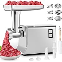 Electric Meat Grinder: [3500W Advanced Motor] [Ultra-Intelligent Thermal Protection] Upgraded Meat Grinder with 6 PCS Stainle