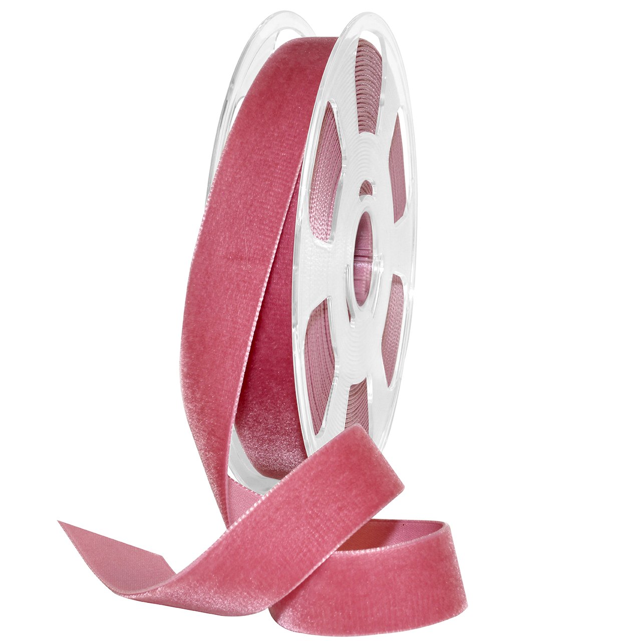 Morex Ribbon, Nylon, 7/8 inch by 11 Yards, Mauve, Item 01225/10-645 Nylvalour Velvet Ribbon, 7/8" x 11 Yd