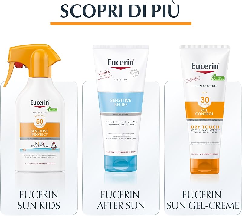 Sensitive Protect Kids Trigger Spray SPF 50+ 200 ml, Crema solare 50+ bambini con filtri UV, Protezione solare 50+ bambini spray resistente all'acqua e adatta per pelle sensibile