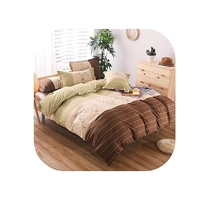 Amazon Com Japanese Simple Stripes Style Duvet Cover Set