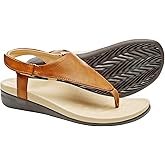 UTENAG Womens Arch Support Sandals Orthotic Adjustable Thong Flip Flops
