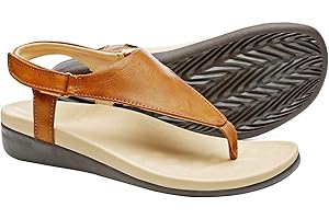 UTENAG Womens Arch Support Sandals Orthotic Adjustable Thong Flip Flops Shoes