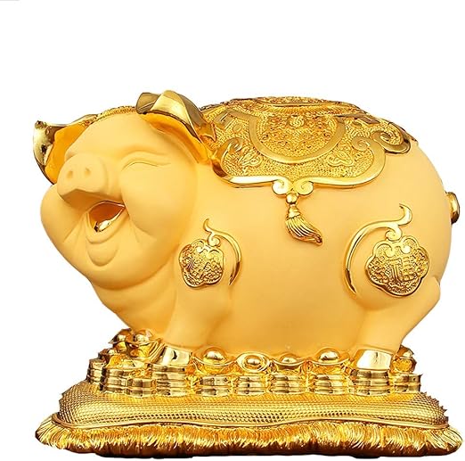 Amazon.de: Wohnzimmer Eingang Dekoration Sparschwein Glück Goldene
